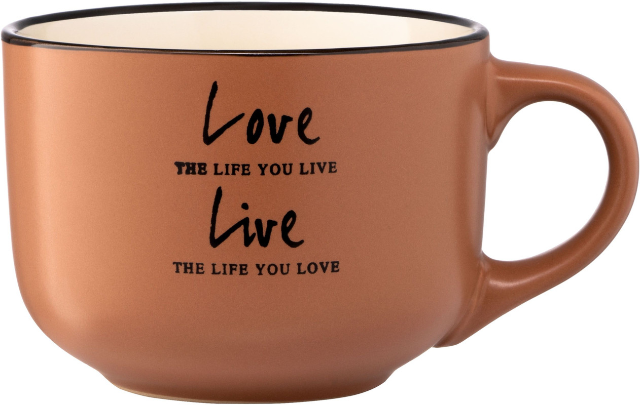 Чашка ARDESTO Way of Life 550 мл Коричнева (AR3478BR)